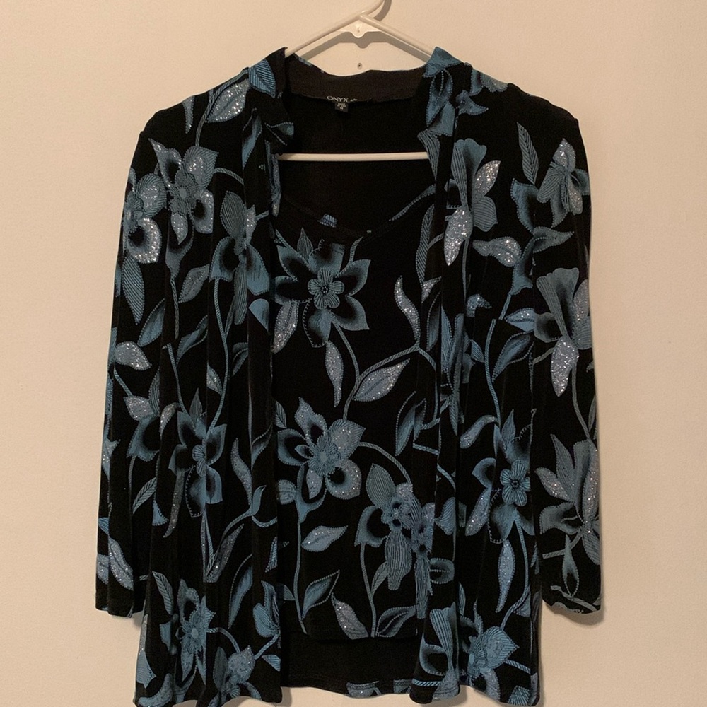 ONYX Vintage Blouse and Matching Short Jacket Combo